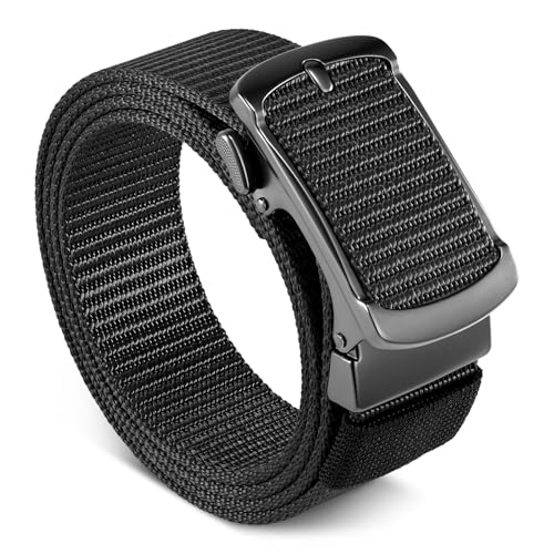 JasGood Automatik Gürtel Herren Nylon 3,5cm Ratsche Gürtel Herren Arbeitsgürtel Elastischer Ratschengürtel mit Automatischer Schnalle,Schwarz,110cm JasGood Automatik Gürtel Herren Nylon 3,5cm Ratsche Gürtel Herren Arbeitsgürtel Elastischer Ratschengürtel mit Automatischer Schnalle,Schwarz,110cm von JasGood