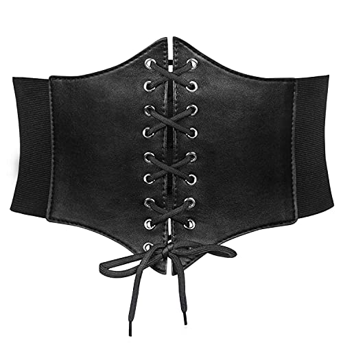 JasGood Damen Schnürkorsett Elastischen Breiten Band, Gebundener Waspie Taille Gürtel Hüftgurt für Damen für Halloween Partys von JasGood
