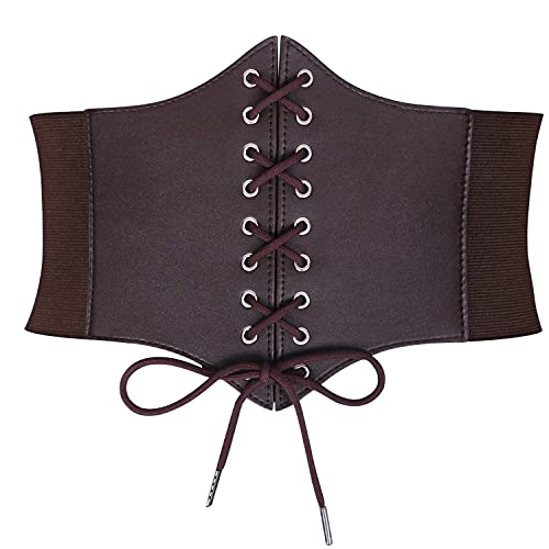 JasGood Damen Schnürkorsett Elastischen Breiten Band, Gebundener Waspie Taille Gürtel Hüftgurt für Damen für Halloween Partys und Andere Events Bestens Geeignet von JasGood