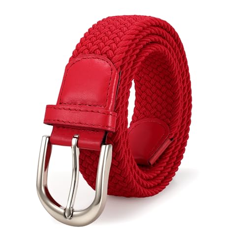 JasGood Geflochtener Stretch Canvas Gürtel Elastischer Casual Gürtel für Herren und Damen von JasGood