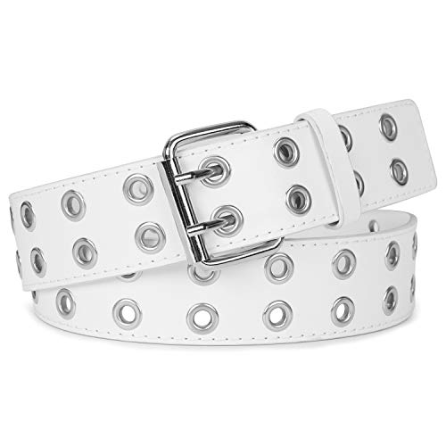 JasGood Punk Gürtel Nietengürtel Damen und Herren Doppelloch Gürtel mit Punk Style CosplayGürtel Hip Hop RockGürtel für Oder Gothic-Outfits von JasGood