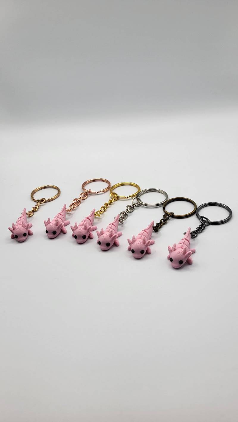 Schlüsselanhänger Axolotl 3D Druck Anhänger Süß Minifiguren Mini Tiere Schlüsselanhänger Axolotl 3D Druck Anhänger Süß Minifiguren Mini Tiere von JaschPrint