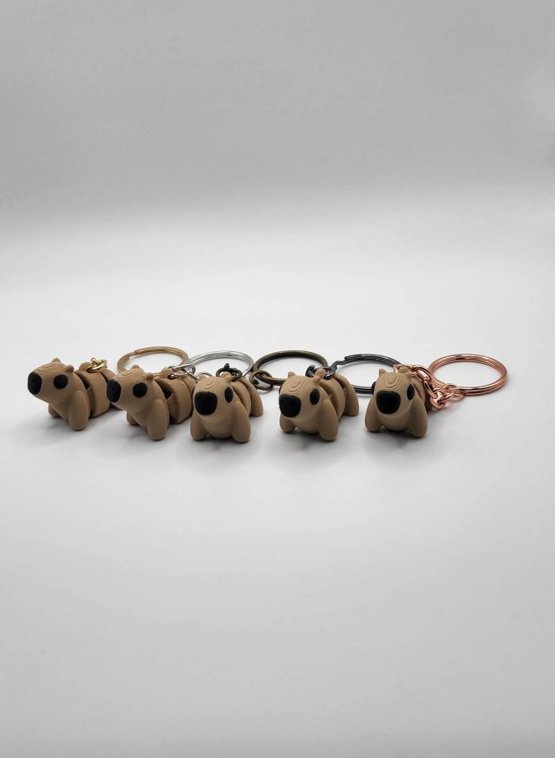 Schlüsselanhänger | Capybara 3D Druck Anhänger Süß Minifiguren Mini Tiere von JaschPrint