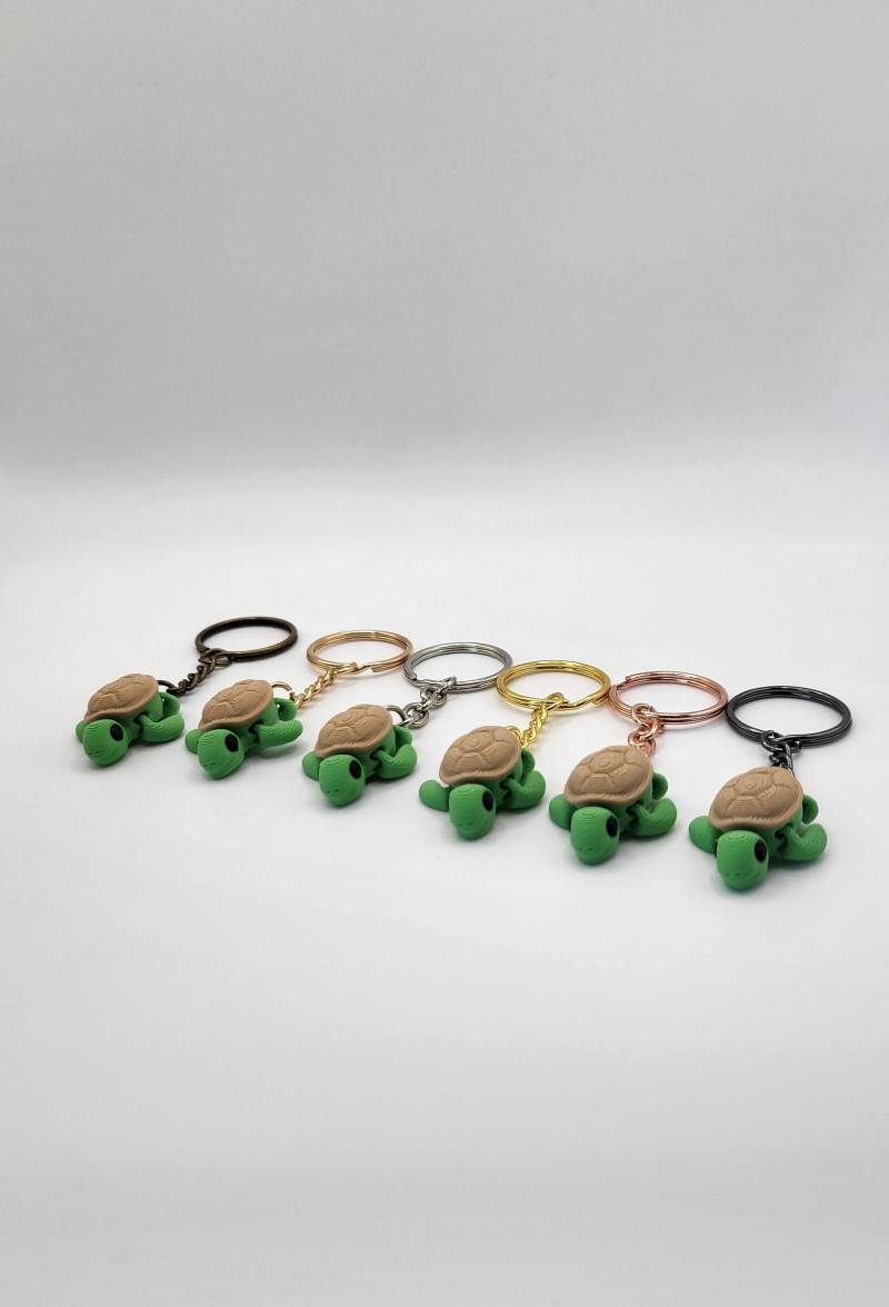 Schlüsselanhänger Kleine Schildkröte 3D Druck Anhänger Süß Minifiguren Mini Tiere Schlüsselanhänger Kleine Schildkröte 3D Druck Anhänger Süß Minifiguren Mini Tiere von JaschPrint