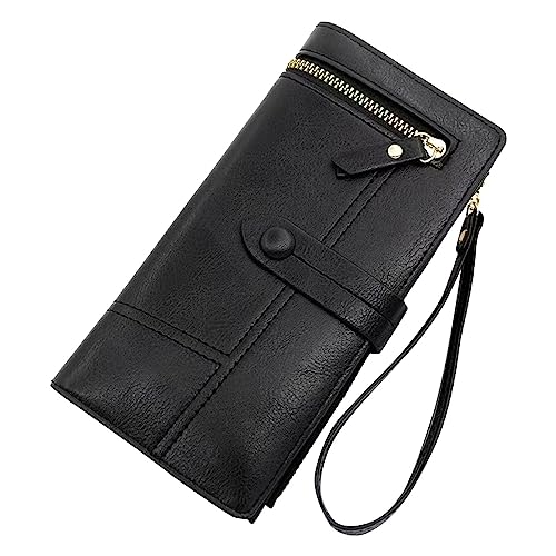 Jaskdconsy Damen-Geldbörse, modisches Muster, einfarbig, praktische Handtasche mit Reißverschluss Brieftasche Damen Klein Vintage von Jaskdconsy