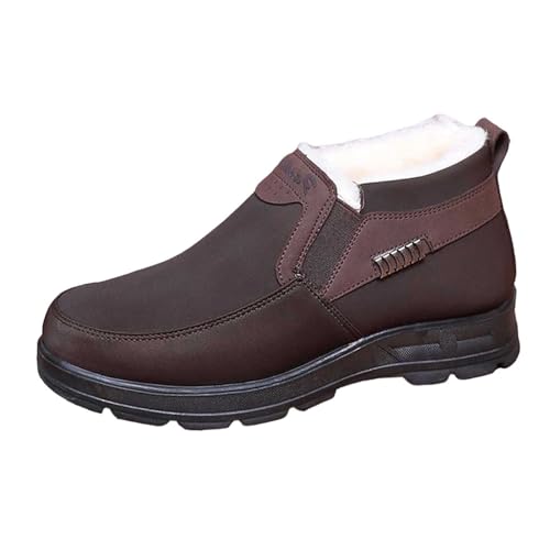 Jaskdconsy Herren Freizeit Stiefeletten mit niedrigem Absatz und schlichtem Design | Klassische Ankle Boots für Männer für Business Casual und Alltag im Herbst von Jaskdconsy