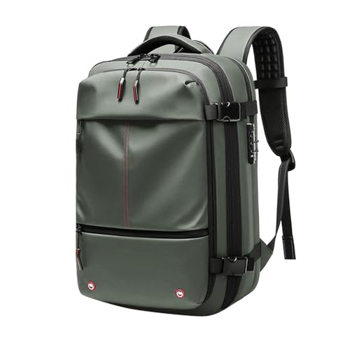 Jaskdconsy Herren Reiserucksack mit erweiterbarem Volumen | Großer und funktionaler Rucksack für Handgepäck und Business | Wasserabweisender Laptop-Rucksack Jaskdconsy Herren Reiserucksack mit erweiterbarem Volumen | Großer und funktionaler Rucksack für Handgepäck und Business | Wasserabweisender Laptop-Rucksack von Jaskdconsy