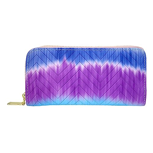 Jaskdconsy Modische -Geldbörse mit langem Batik-Reißverschluss, mehrere Karten, Ausweistasche, Damen-Geldbörse, Clutch Brieftasche Herren Groß Reißverschluss von Jaskdconsy