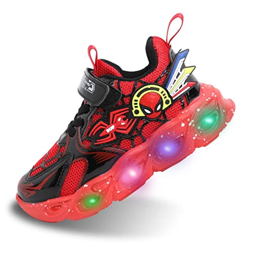 Jasmeko Kinder Schuhe Jungen Mädchen Kinderschuhe Sportschuhe Turnschuhe Kleinkind Mode Mesh Athletisch Laufender Sneaker (BE-Red,25) von Jasmeko