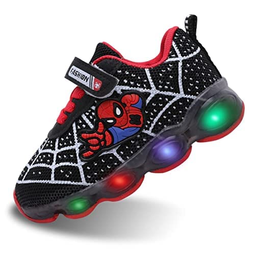 Jasmeko Kinder Schuhe Jungen Mädchen Kinderschuhe Sportschuhe Turnschuhe Kleinkind Mode Mesh Athletisch Laufender Sneaker (E-Black,26) von Jasmeko