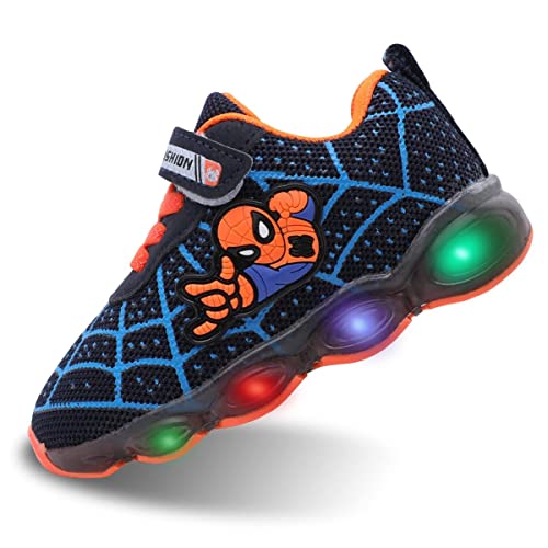 Jasmeko Kinder Schuhe Jungen Mädchen Kinderschuhe Sportschuhe Turnschuhe Kleinkind Mode Mesh Athletisch Laufender Sneaker (E-Blue,27) von Jasmeko