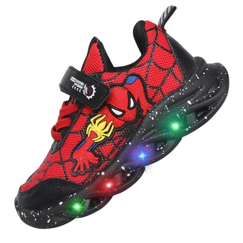 Jasmeko Kinderschuhe Kleinkinder Jungen Schuhe, Kinder Sneaker Sportschuhe Jungen Modische Turnschuhe Xmas (A-Red,23) von Jasmeko
