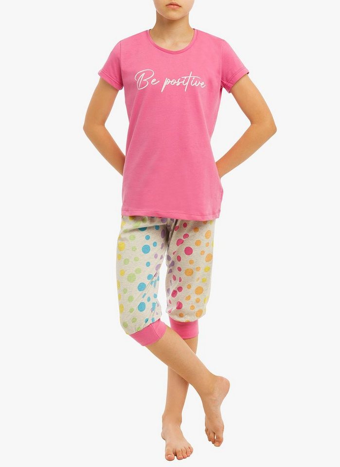 Jasmil Pyjama Mädchen Pyjama Kinder 100 % Baumwolle Große 4-14 von Jasmil