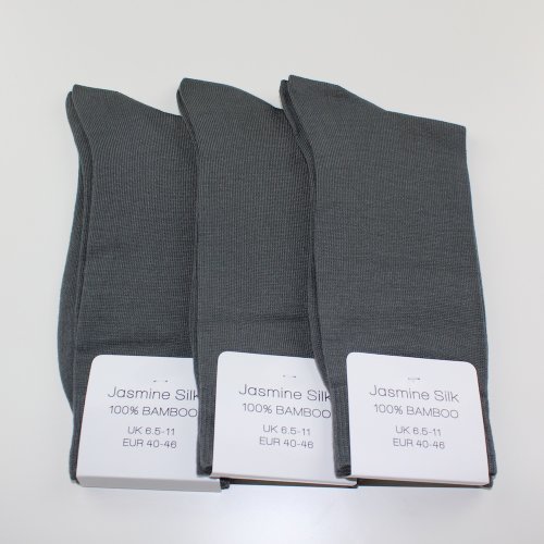 Jasmine Silk 3 Paar Herren Arbeitssocken Sportsocken socken bequem, für den Alltag, atmungsaktiv, elegantes Design, elastischer Saum, Bambus-Socken Bambussocken von Jasmine Silk