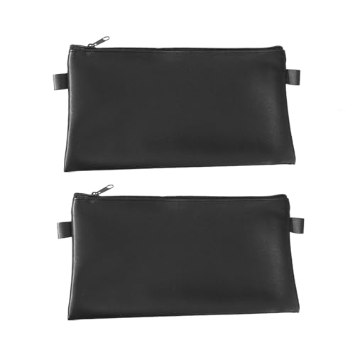 2 Stück Geldbeutel Geldtasche,Schwarz Geldbeutel Geldtasche,Banktasche,Geldtaschen Banktasche,PU-Leder Banktasche Bankmappe,Abriebfest und Wasserdicht,Geeignet für Freizeit,Reisen,Urlaub und Zuhause. von Jasminum