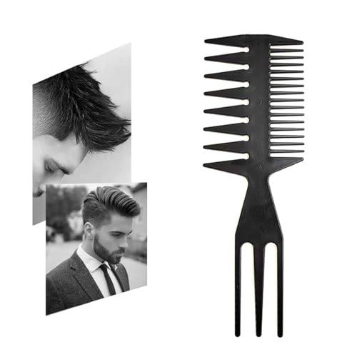 Kamm Männer,3-in-1-Kunststoffkämme,3 in 1 Professional Styling Kamm,Antistatischer Kamm,Öl Kopf Kamm,Multifunktionaler Herrenkamm Aus Kunststoff für Zu Hause Und für Den Friseursalon von Jasminum