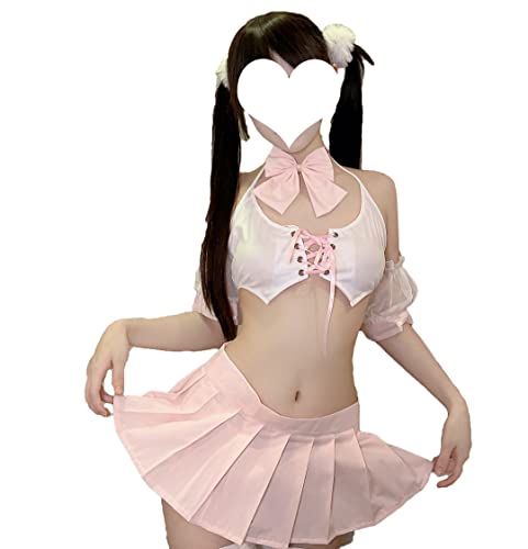 Japanisches Schulmädchen Dessous Anime Schulmädchen Outfit Seemann Cosplay Kostüm Frecher Lolita Rollenspiel Bikini Minirock von JasmyGirls
