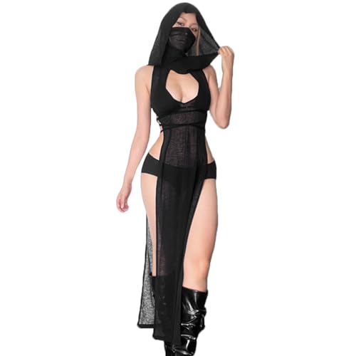 JasmyGirls Cosplay Dessous Frauen Halloween Teufel Kostüm Goth Transparentes Kleid Succubus Prinzessin Freches Rollenspiel Outfits von JasmyGirls