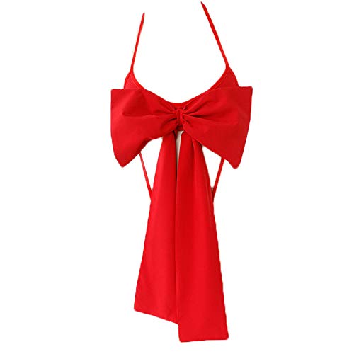 Sexy Dessous Set Valentinstag Weihnachten Nachtwäsche Fliege Unwrap Me Teddy Babydoll Anime Cosplay Nachtwäsche Unterwäsche Geschenk Rot von JasmyGirls