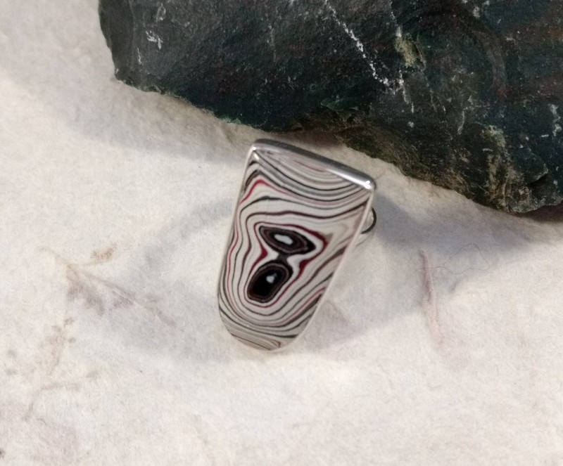 Fordite Statement Ring Sterling Silber Größe 8 Fordite Statement Ring Sterling Silber Größe 8 von JaspersJewels