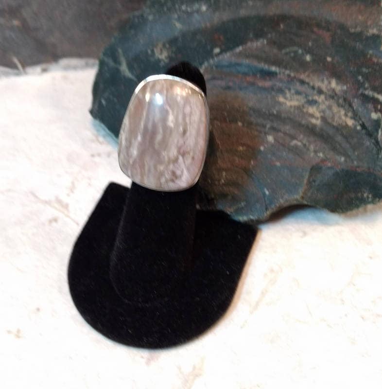 Grauer Malachit Achat Stein Statement Ring Sterling Silber Atemberaubend Größe 7 Grauer Malachit Achat Stein Statement Ring Sterling Silber Atemberaubend Größe 7 von JaspersJewels