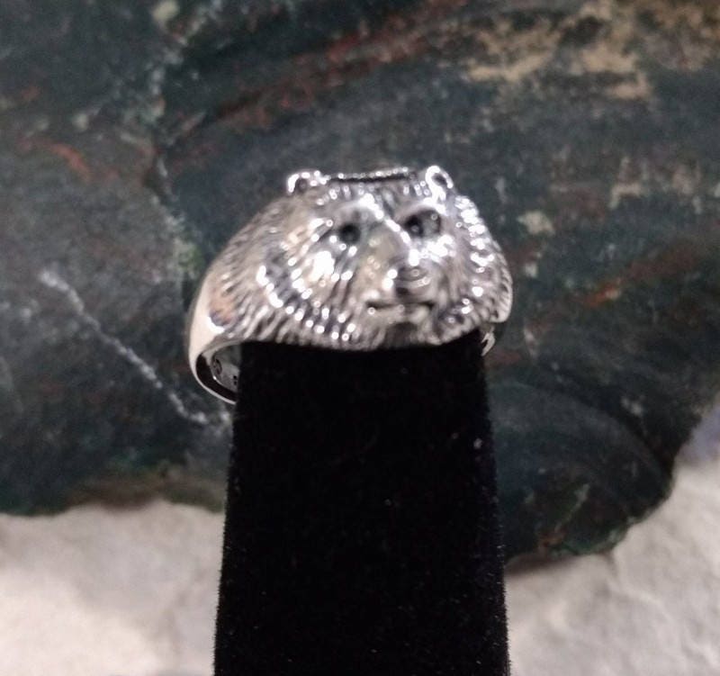 Grizzly Bär Gesicht Sterling Silber Ring Unikat Wählen Größe 6-9 Grizzly Bär Gesicht Sterling Silber Ring Unikat Wählen Größe 6-9 von JaspersJewels