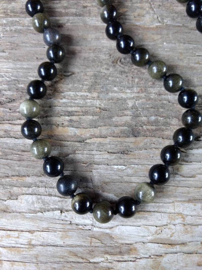 Hawk Auge Halskette Alle Natürlichen Halbedelsteine Heilen Metaphysical von JaspersJewels