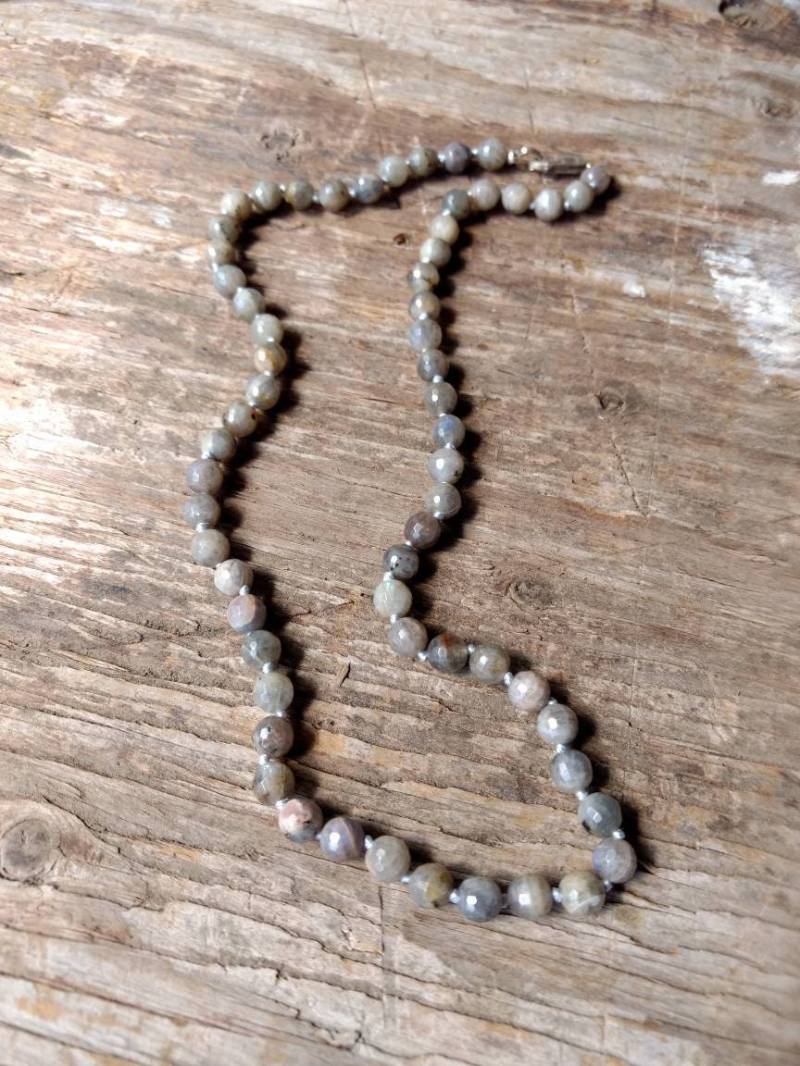 Labradorit | Facettierte Chakra Halskette Alle Natürlichen Halbedelsteine Heilen Metaphysical von JaspersJewels