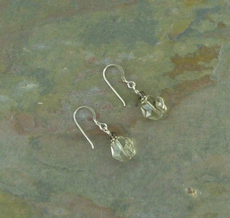 Rauchquarz Edelstein Ohrringe Sterling Silber Naturstein Rauchquarz Edelstein Ohrringe Sterling Silber Naturstein von JaspersJewels