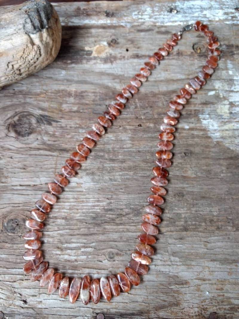 Sunstone | Oregon Chakra Halskette Alle Natürlichen Halbedelsteine Heilen Metaphysical Großen Chips 73cm Sunstone | Oregon Chakra Halskette Alle Natürlichen Halbedelsteine Heilen Metaphysical Großen Chips 73cm von JaspersJewels
