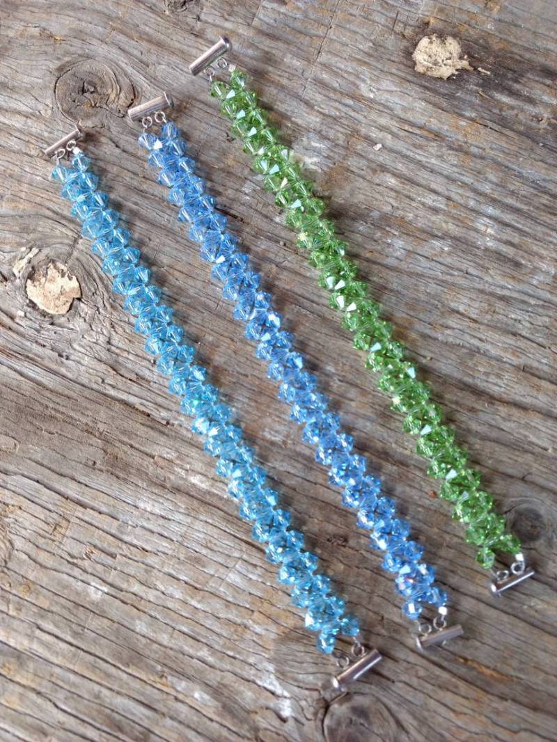 Swarovski Crystal Woven Armband Sterling Silber - Farbe Wählen Swarovski Crystal Woven Armband Sterling Silber - Farbe Wählen von JaspersJewels