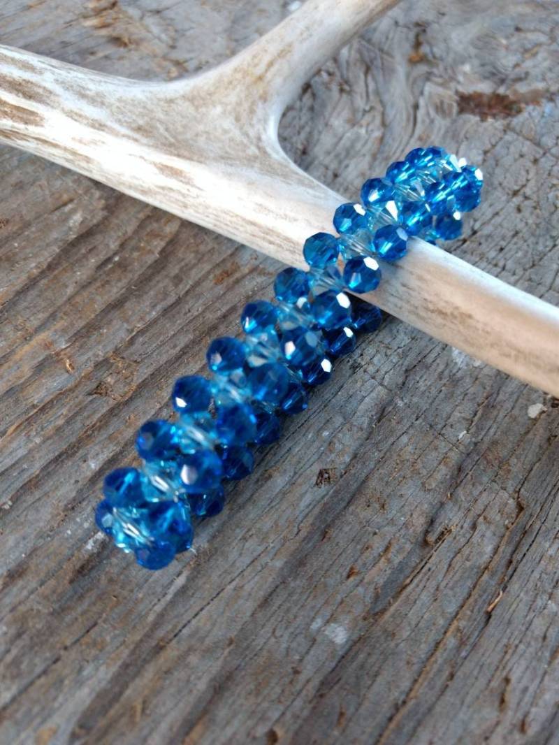 Swarovski Kristall Gewebt Armband Sterling Silber - Blues von JaspersJewels