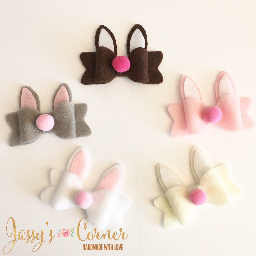Filz Hasenohren Schleife | Hasen Ohren Clip Stirnband Osterschleife Ostern Bögen Filz Hasenohren Schleife | Hasen Ohren Clip Stirnband Osterschleife Ostern Bögen von JassysCorner