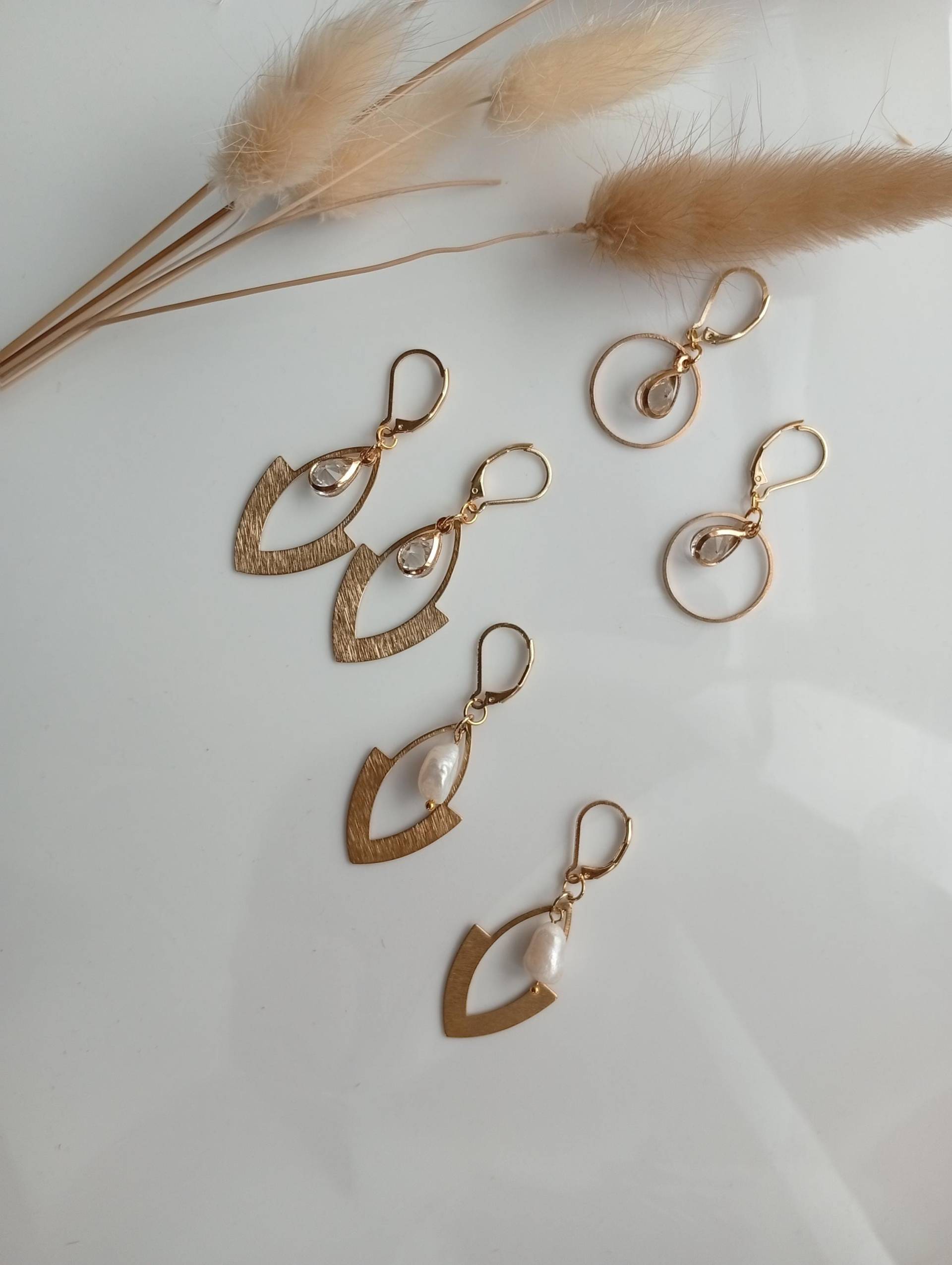 Ohrringe Mit Perle/Kristall Ohrringe Mit Perle/Kristall von JasuviDesign