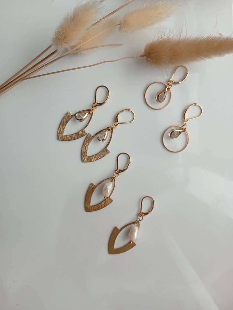 Ohrringe Mit Perle/Kristall von JasuviDesign