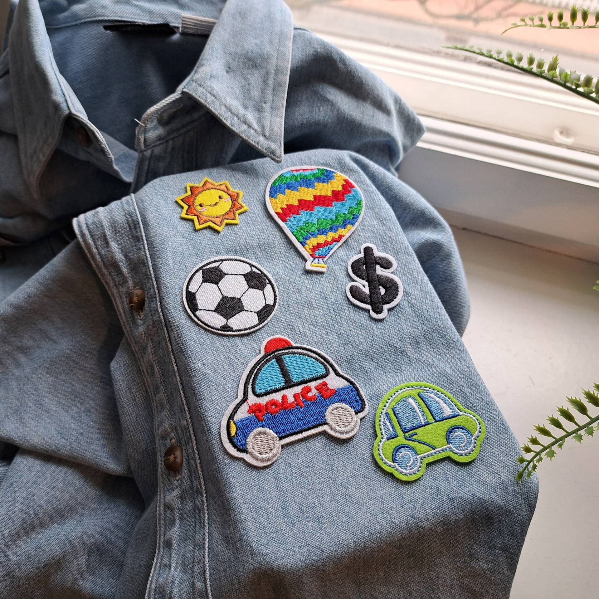 Patch Auto 6Er Set, Bügelbild Fußball, Sonne Zum Aufbügeln, Süße Geschenkidee, Flicken, Diy von JattJattsKerzen