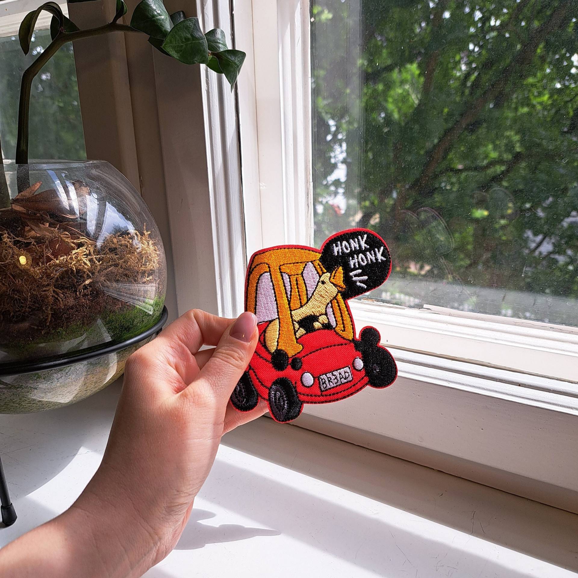 Patch Gans Im Auto, Bügelbild Ente, Vogel Zum Aufbügeln, Süße Geschenkidee, Flicken, Diy von JattJattsKerzen