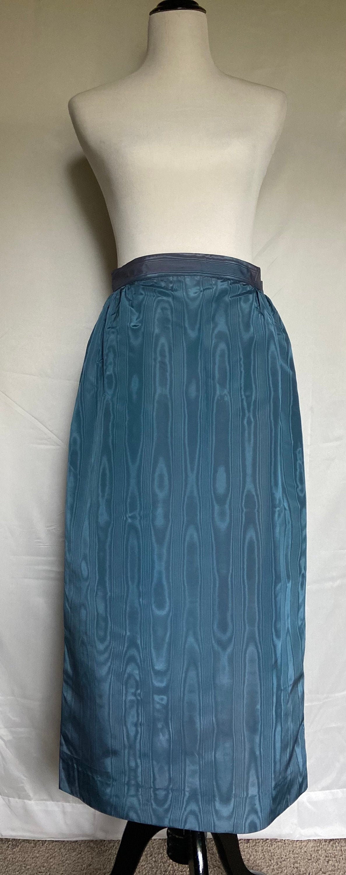 1960Er Jahre Vintage Rock, Blauer Retro Retro, Bleistiftrock, Größe Klein Bleistiftrock von JattengVintage