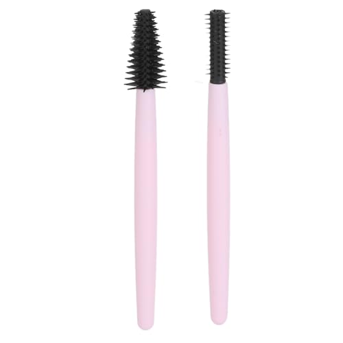 2Pcs Silikon Augenbraue Mascara Pinsel Tragbare Wiederverwendbare Weiche Silikon Wimpern Pinsel Zauberstäbe Applikator Make-Up Pinsel Set von Jauarta