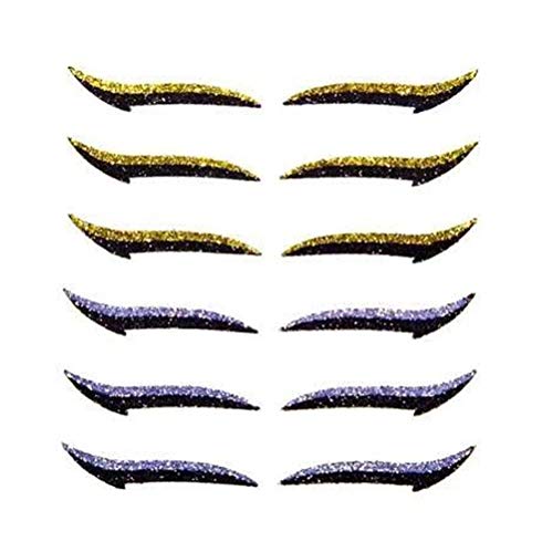 6 Paare Eyeliner -Aufkleber, Instant Cat's Auge mit Verschiedenen Designs, Kunststoffmaterial für die Schnelle -up -Anwendung, 12 G Gewicht, für Augenkleber Eyeliner mit von Jauarta