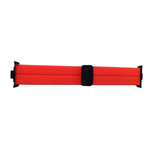 Jauarta Uhrenarmband, Uhrenarmband, Silikon, Magnetisch, Faltbar, Flexibel, Wasserdicht, für Mi Band 8 Pro (Rot) von Jauarta