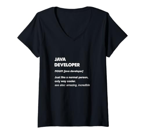 Damen Geschenk für Java-Entwickler T-Shirt mit V-Ausschnitt Damen Geschenk für Java-Entwickler T-Shirt mit V-Ausschnitt von Java Developer Gifts & T-Shirts