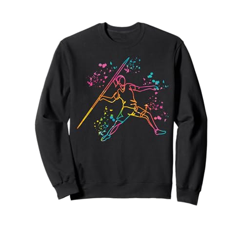 Speerwerfen Colorsplash Kinder Speerwurf Sweatshirt von Javelin Throw Team Equipment Javelin Coaches