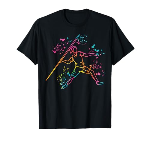 Speerwerfen Colorsplash Kinder Speerwurf T-Shirt von Javelin Throw Team Equipment Javelin Coaches