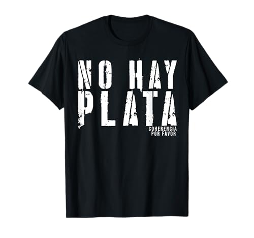 Javier Milei No Hay Plata T-Shirt - Damen - Unisex-Erwachsene - Schwarz - S - Klassisch - Crew-Ausschnitt - Kurzarm - T-Shirt Javier Milei No Hay Plata T-Shirt - Damen - Unisex-Erwachsene - Schwarz - S - Klassisch - Crew-Ausschnitt - Kurzarm - T-Shirt von Javier Milei No Hay Plata