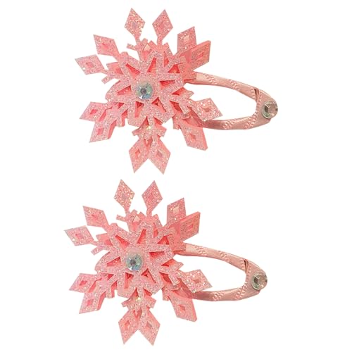 1 Paar Schneeflocken-Haarspangen für Weihnachten, Festival, seitliche Haarspangen, Damen, Mädchen, Haarspangen, Urlaub, Feiern, Zubehör von Javoryxh