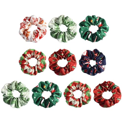 10 multifunktionale Weihnachts-Haarringe, zarte, schöne Damen-Haarseile, für Feiern und Geschenke von Javoryxh