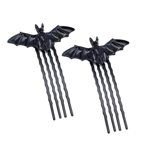 2 x Unisex-Haarnadeln in Fledermausform, für den täglichen Gebrauch, für ausgefallene Styles, Statements von Javoryxh