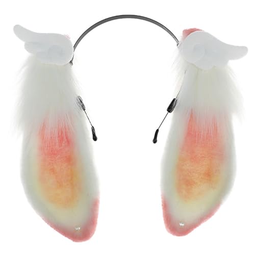 Auffällige Kopfbedeckung mit pelzigen Tierohren, bequeme Kopfbedeckung, verstellbare Ohren, Accessoire für Modebegeisterte von Javoryxh