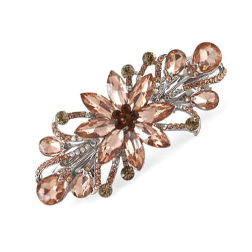 Eleganter, zarter Fascinator, Blume, handgefertigt, Haar-Accessoires für Damen, Kristall-Kopfschmuck, 1920er-Jahre-Kunst-Ornament von Javoryxh